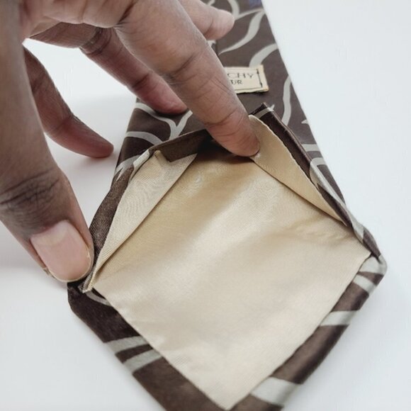 Givenchy Monsieur | Vintage Brown Printed Silk Tie (One Size) - Picture 16 of 16